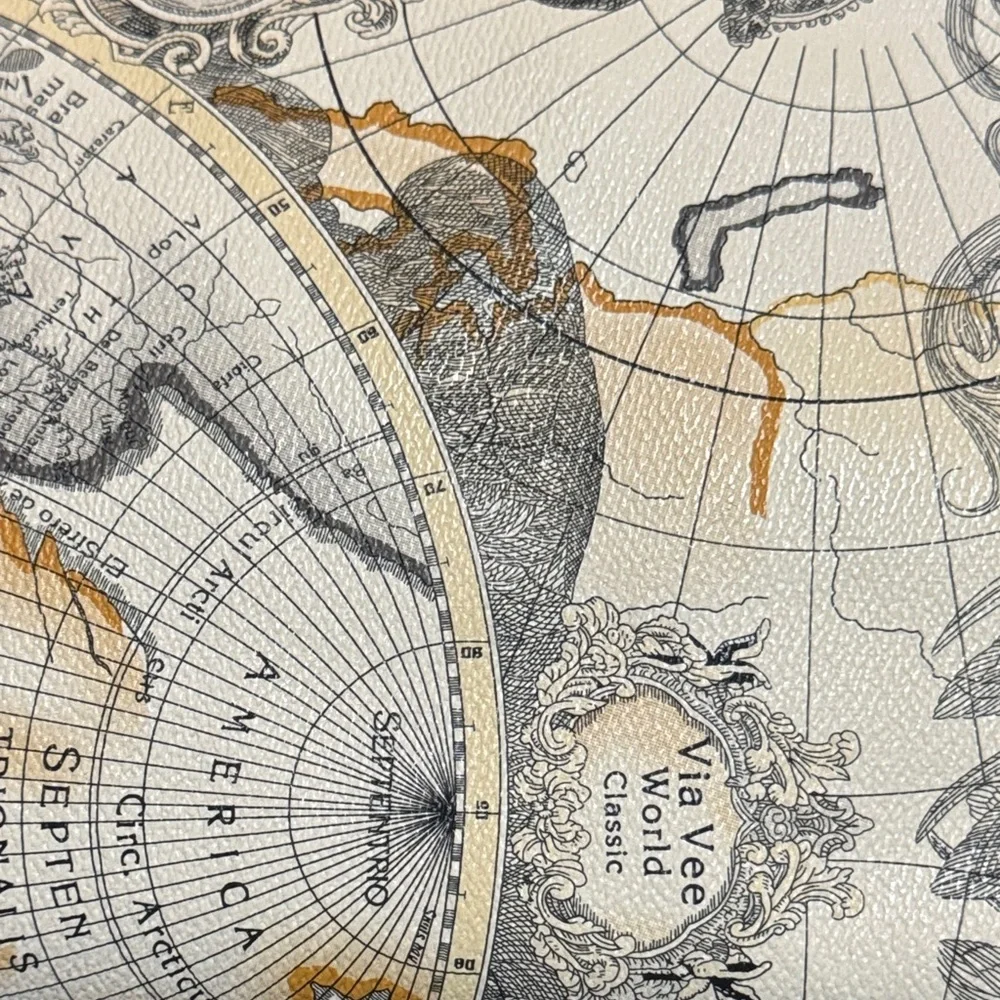 Paris Map Print foldable tote  - Brown and Cream